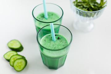 Fresh green smoothy drink