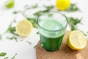 Fresh green smoothy drink