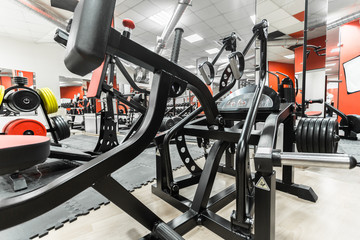 Gym interior with equipment
