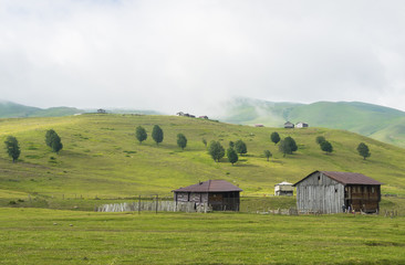 Fototapeta na wymiar village landscape in georgia