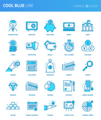 Modern thin line icons set of business finance. Premium quality outline symbol set. Simple linear pictogram pack. Editable line series