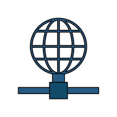earth globe diagram global communications icon image