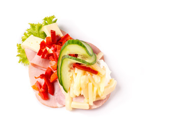 Danish specialties and national dishes, high-quality open sandwich