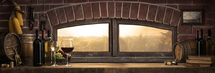 Fotobehang Wijn Rustic wine cellar in the countryside