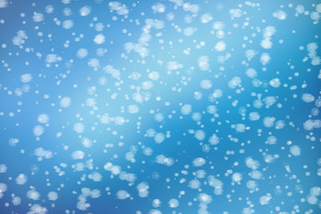 Winter simple Christmas blue background with snow for design Wallpaper banner