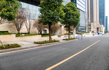 Financial center beside the road