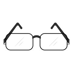 Mens glasses. Eyeglasses for men. Isolated vector illustration on white background.