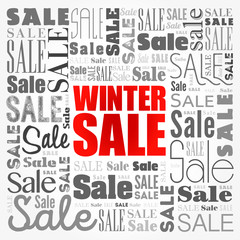 Obraz premium WINTER SALE words cloud, business concept background