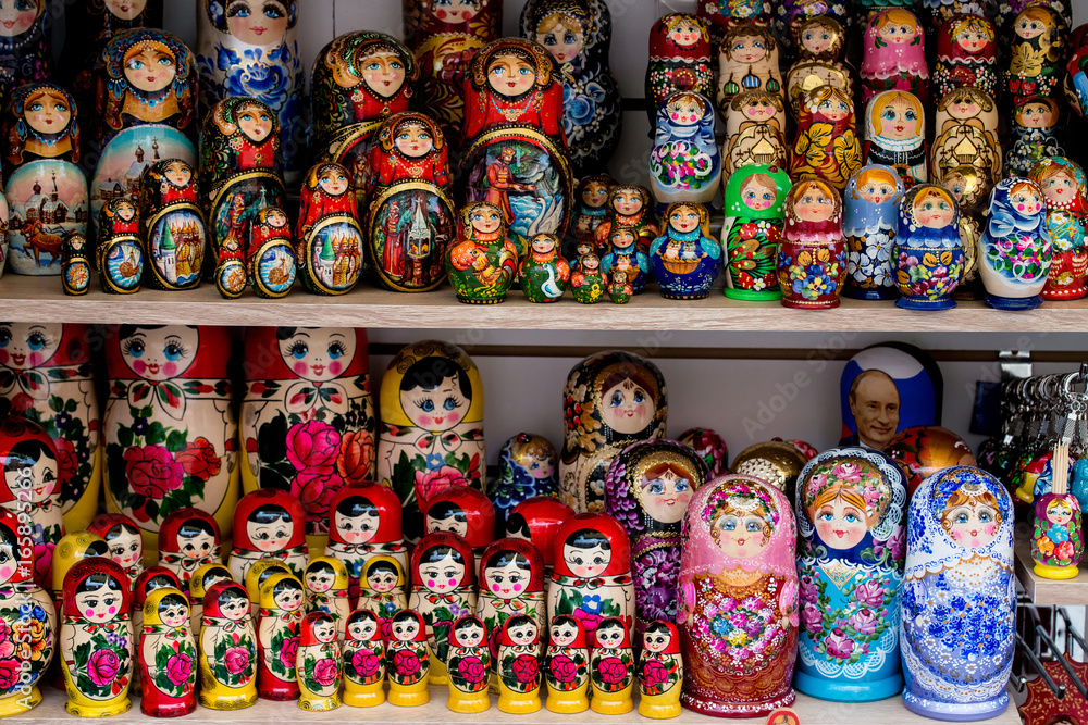 Wall mural Russian souvenirs named matryoshka doll