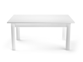 White Table 3d illustration
