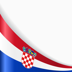 Croatian flag background. Vector illustration.