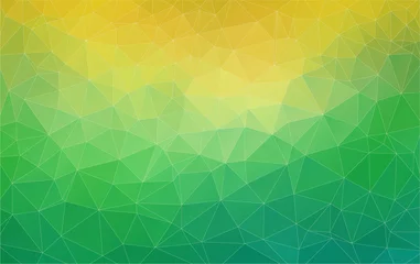 Poster Im Rahmen Triangle green and yellow gradient banner © igor_shmel