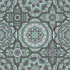 Patchwork pattern. Vintage decorative elements. Hand drawn background. Islam, Arabic, Indian, ottoman motifs. Perfect for printing on fabric or paper.