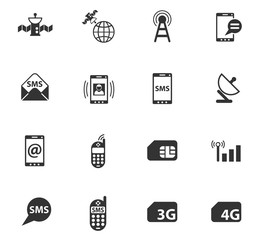 mobile connection icon set