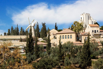 Fototapeta na wymiar Jerusalem cityscape landmark daytime view