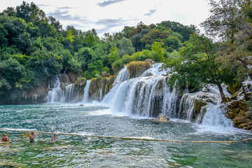Fototapeta na wymiar Plitvice lakes - Croatia - Waterfalls