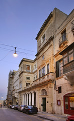 Fototapeta na wymiar Old street in Valletta. Malta
