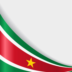 Surinamese flag background. Vector illustration.