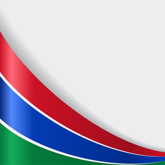 Gambian flag background. Vector illustration.