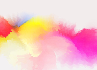 Abstract colorful watercolor for background. Digital art painting