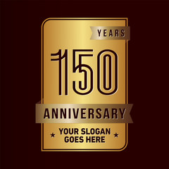 150 years anniversary design template. Vector and illustration.
