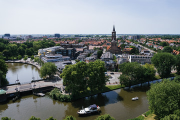 A bird's-eye view on Leeuwarden, the Netherlands