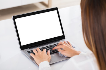 Businesswoman Working On Laptop