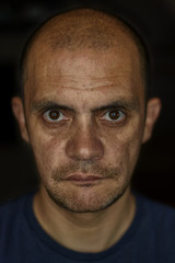 Portrait of a man on a dark background