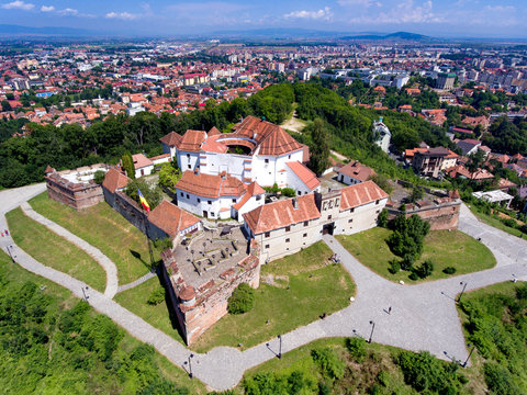 Brasov fortress aerial view