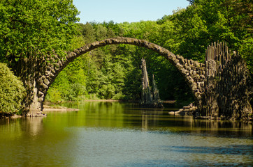 Rakotzbrucke - Devil's Bridge - Saxony, Germany.