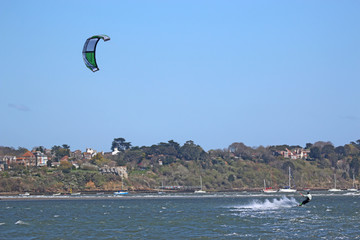 kitesurfer in Portland harbour