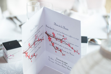 Fototapeta premium Déco table de mariage zen