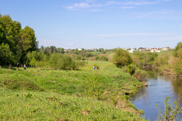 Obraz premium Rustic country view. Out of town. Kaluzhskiy region, Potresovo village 