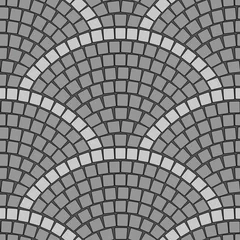 Meubelstickers Baksteen textuur muur Geplaveide stoep naadloze vector patroon