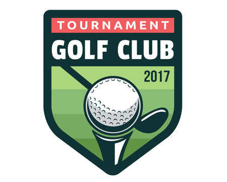 Modern Golf Badge Logo Illustration