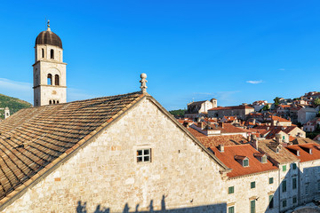 Fototapeta premium Franciscan monastery on Stradun Street in Old city Dubrovnik