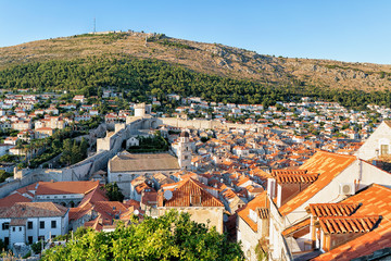 Obraz premium Fort Minceta and Franciscan Monastery Bell tower of Dubrovnik
