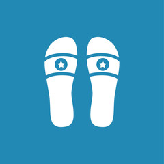 Beach slippers icon