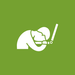 exhausted worker with laptop