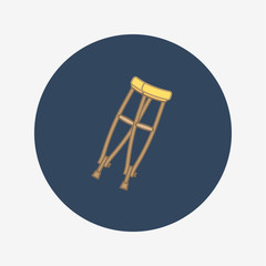Crutches modern icon