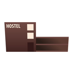 Hostel building. Guest house. Hotel building. Travel.