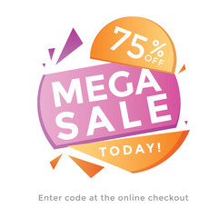 Modern Abstract Summer Sale Illustration Banner