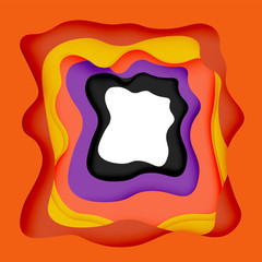 3d vector abstract background with cut shapes