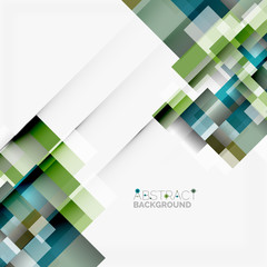 Abstract blocks template design background, simple geometric shapes on white, straight lines and rectangles