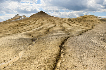 Mud volcanoes also known as mud domes in summer season