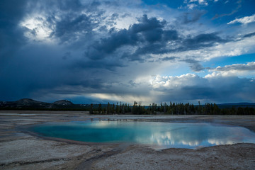 Heisse Quelle im Yellowstone Nationalpark, Wyoming