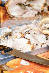 Traditional italian pork slices