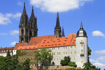 Fototapeta na wymiar Albrechtsburg and Cathedral in Meissen, Saxony