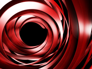 Abstract Red Round Pattern Wall Architecture Background