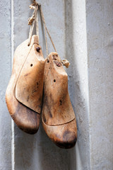 Pair of wooden boots in Florence